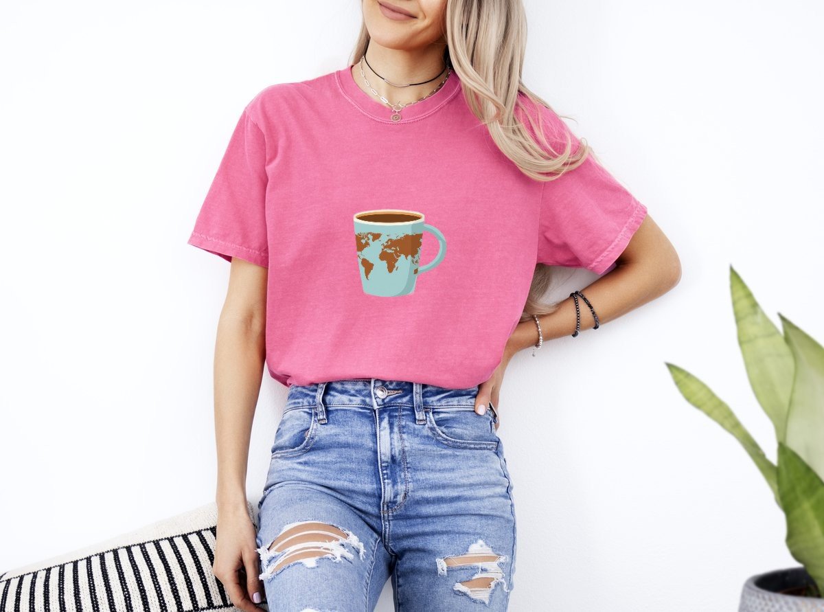 Scriptwear World Coffee T-Shirt – Regular Fit - Image 15