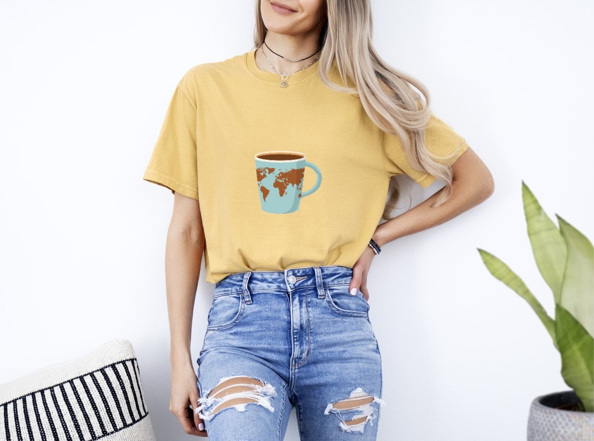 Scriptwear World Coffee T-Shirt – Regular Fit - Image 9