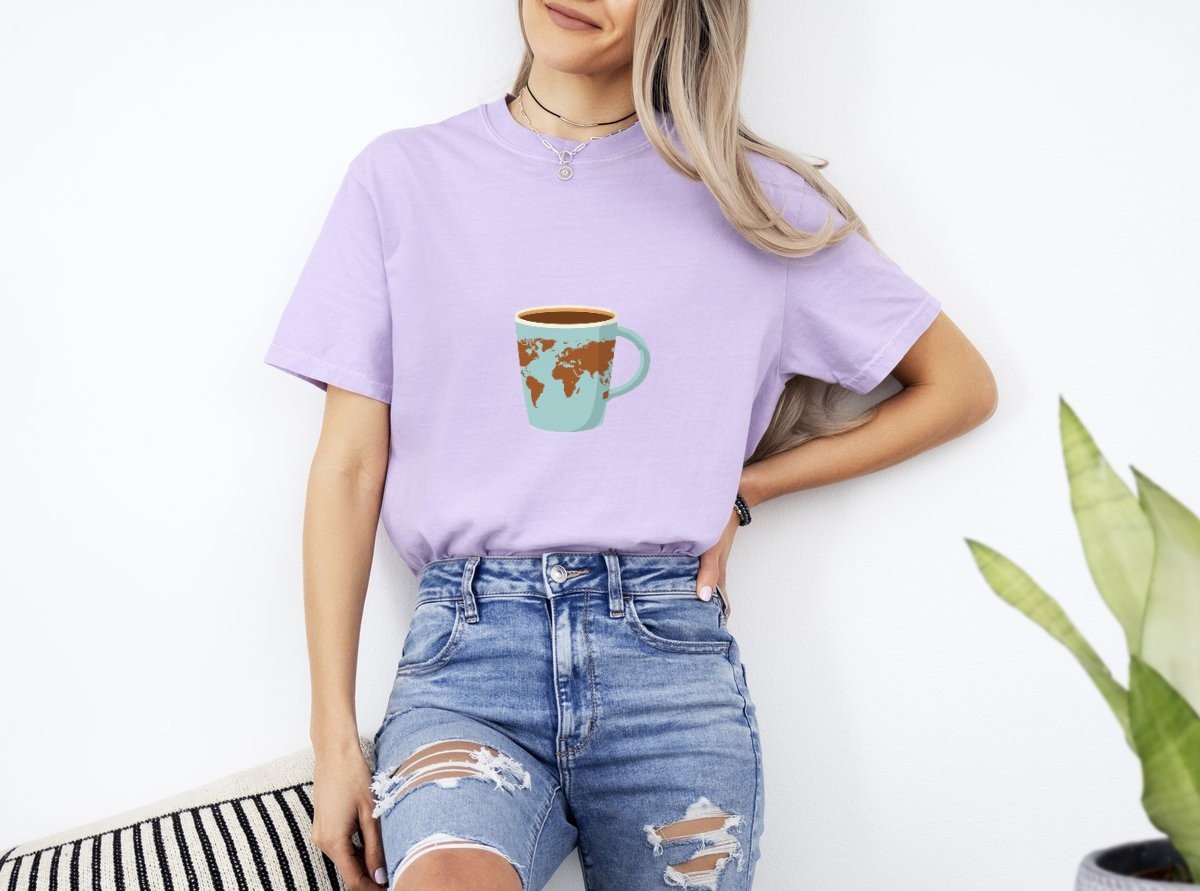 Scriptwear World Coffee T-Shirt – Regular Fit - Image 8