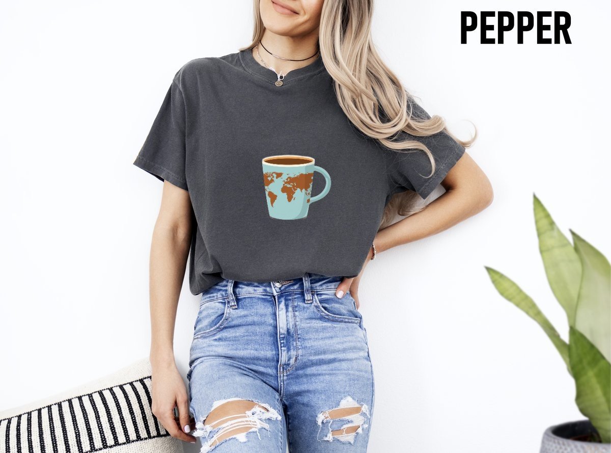 Scriptwear World Coffee T-Shirt – Regular Fit - Image 7