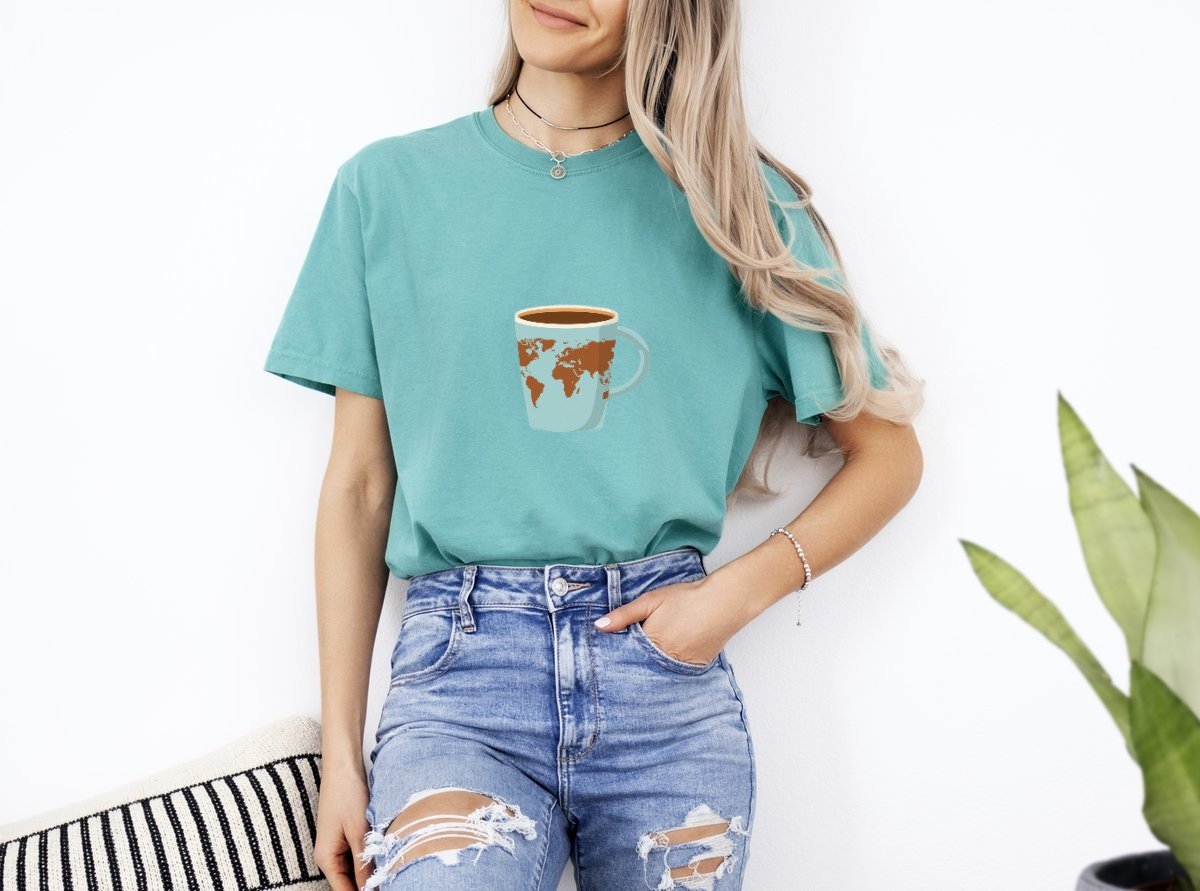 Scriptwear World Coffee T-Shirt – Regular Fit - Image 6