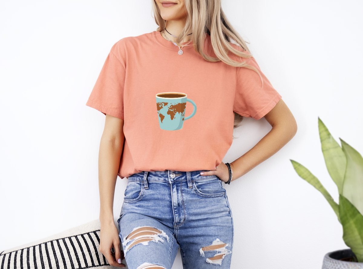 Scriptwear World Coffee T-Shirt – Regular Fit - Image 5