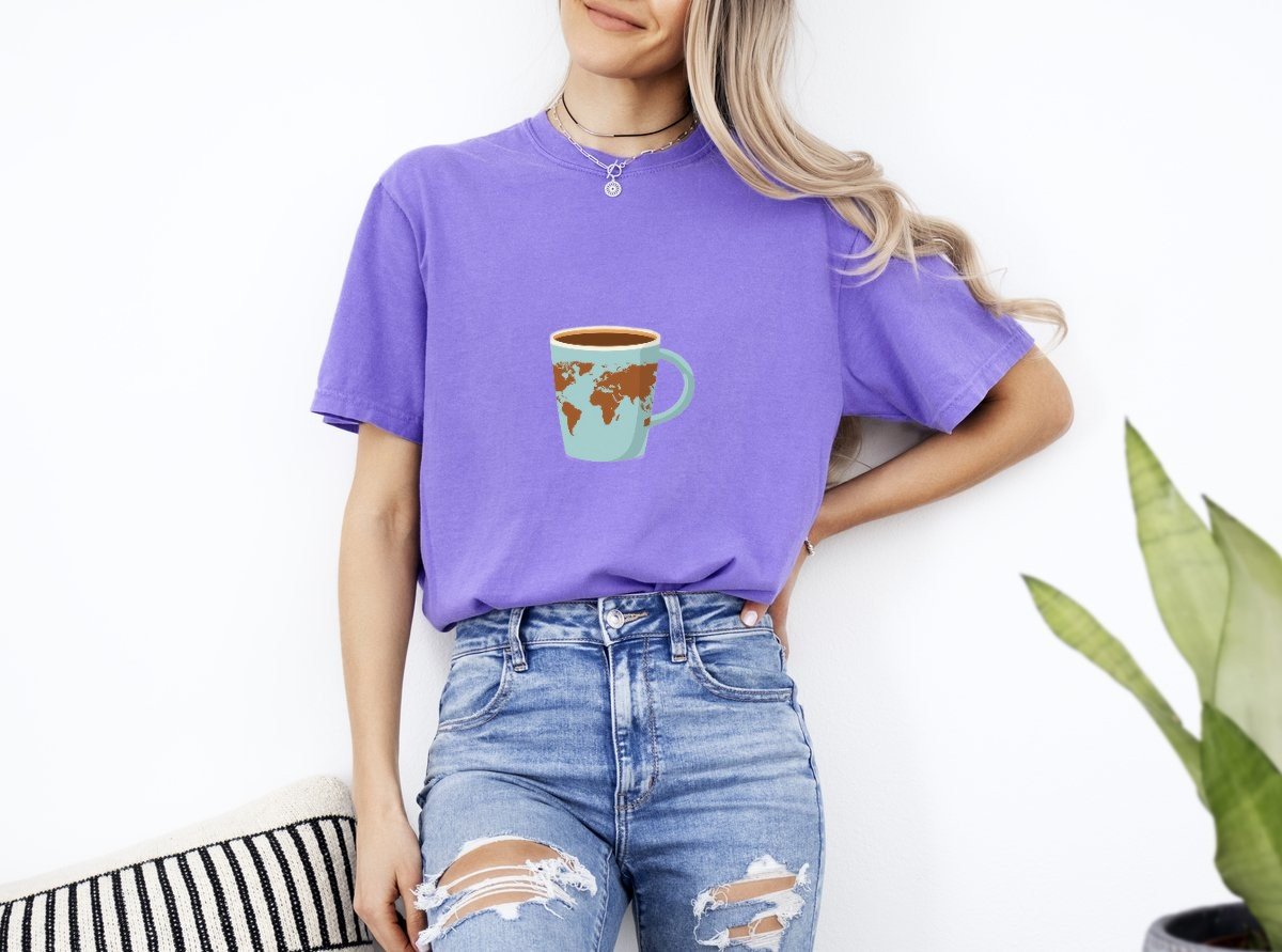 Scriptwear World Coffee T-Shirt – Regular Fit - Image 4
