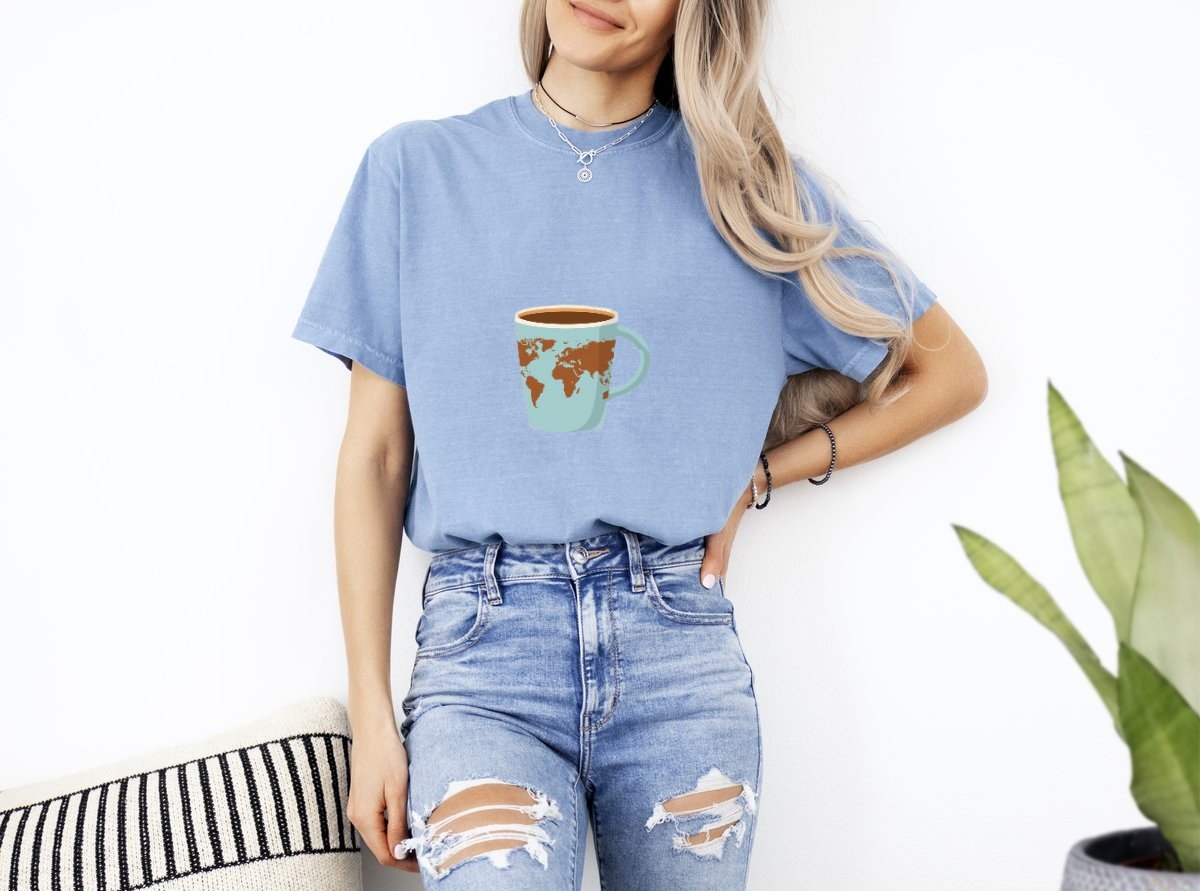Scriptwear World Coffee T-Shirt – Regular Fit - Image 3