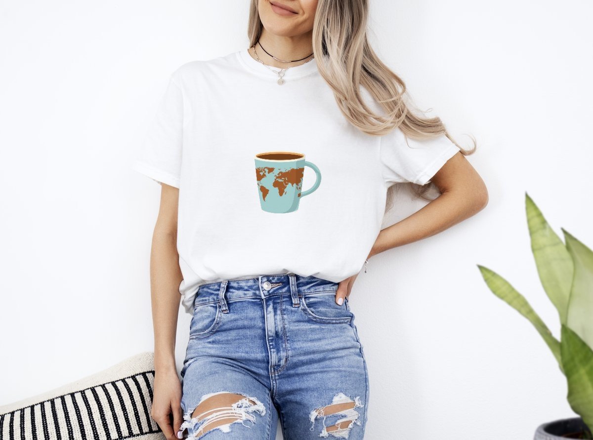 Scriptwear World Coffee T-Shirt – Regular Fit - Image 2